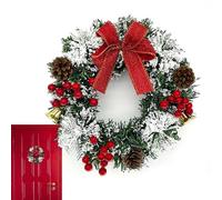 Couronne de Noël - Pommes des Pin & Cloches | Décor Festif pour Porte d'Entrée | Idéal Maison, Appartement, Centre Commercial | Cadeau Parfait pours les Fêtes | Élégante &