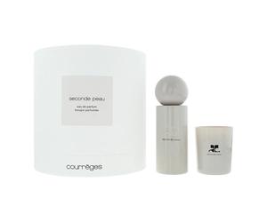 Courrèges seconde peau gift set 100ml edp + 75g candle