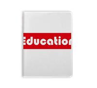 Course and Major Education - Cuaderno de tapa blanda con tapa de goma de mascar, color rojo