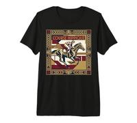 Course Hippique Art Deco Horse Racing Jockey Camiseta Premium