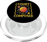 Court Composer Baloncesto Arte Moderno Retro Señal Diseño PopSockets PopGrip para MagSafe