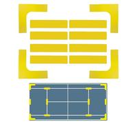 Court Line Marker Kit - Pickleball al aire libre y tenis Boundary Throw-Down Marcadores | Anti-Slip Sports Accessories for Driveway, Escuela, Gimnasio, Parque, Patio trasero, Ayuntamiento, Formación