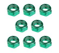 Courtieyeardceastea 8 tuercas de tornillo para eje de rueda de monopatín, accesorios para longboard, color verde