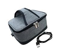 Courtieyeardceastea Fiambrera térmica eléctrica USB para calentar alimentos para coche y cocinar, color gris, 22 x 16 x 10 cm