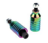 Courtieyeardceastea Juego de 2 clavijas y ejes de aleación para patinete de 55 mm + 70 mm, colorido