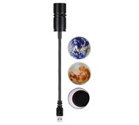 Courtieyeardceastea Lámpara proyector romántica planeta Tierra Luna luz nocturna para niños adultos USB 3 piezas película USB 3 W