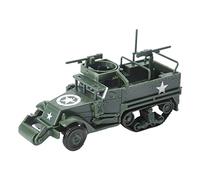 Courtieyeardceastea Modelo de vehículo blindado en miniatura M3A1 de la Segunda Guerra Mundial 1:72, color verde