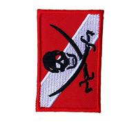 Courtieyeardceastea Parche bordado de la bandera pirata para planchar para buceo