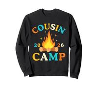 Cousin Camp 2026 Retro Campfire Family Camping Vacation Crew Sudadera