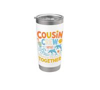 Cousin Crew 2026 Summer Vacation Beach Family Trips Matching Vaso térmico de acero inoxidable de doble pared