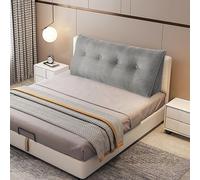Cousin de cabeza de cama triangular para reposo en la cama con funda extraíble Cojín de lectura para posicionamiento del respaldo - Cojín de lectura para sentarse en la cama-120*50*20 cm-gris