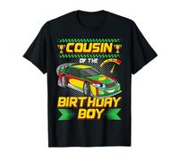 Cousin of The Birthday Boy Race Car Party Family Matching Camiseta