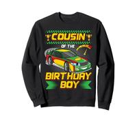 Cousin of The Birthday Boy Race Car Party Family Matching Sudadera