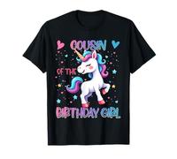 Cousin of The Birthday Girl Unicorn Family Matching Party Camiseta