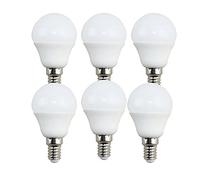 COUSON Bombilla Led Estandard E14 G45 7W Luz Amarilla Cálida 3000K Pack de 6 Unidades