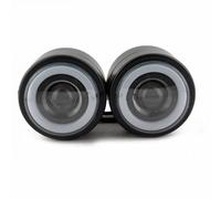 COUSOPO Faros motocicleta Luz de señal giro faro delantero doble LED universal motocicleta ojos angulares para Softail 1986-13 para Fat Boy para FLSTF para Bobber