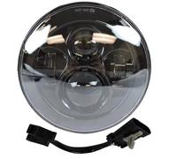 COUSOPO Faros motocicleta Proyector Led 7 pulgadas, faro H4 4,5, luces antiniebla paso motocicleta, lámpara Electra para Glide Softail para Fat Boy Touring Parts(Light and wire 4)