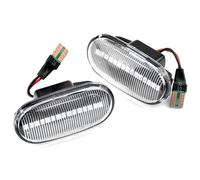 COUSOPO Luces Giro Indicadoras Lámpara LED de posición lateral transparente y ahumada, luces ámbar dinámicas señal giro para Acura 1985-2013 para Integra 1994-2001 intermitente lateral(Crystal white)