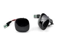 COUSOPO Luces Giro Indicadoras Para Skoda para Fabia para Octavia Mk1 Mk2 Roomste luz de posición lateral dinámica LED intermitente secuencial 2 uds intermitente lateral(Smoky-black)