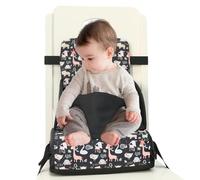 Coussin de rehaussement dee chaise pour, siège d’appoint pouir enfant en bas âge avec sangles de sécurité, coussin d’assise portable pour table à manger, repas, voyages et activités