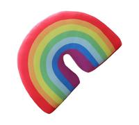 Coussins Aux Couleurs De L'arc-En- - Repose-Nuque Adorable 35 cm | Coussin Décoratif Enfant Peluche | Chaise Siège Auto Canapé Bureau | Chambre Appartement Maison | Confort Soutien Douceur | Idéal