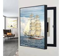 Couvercle de panneau électrique Mural, boîtier de compteur Moderne, peinture décorative, panneau de disjoncteur caché, boîte à fusibles, armoire Avec Cadre en PS