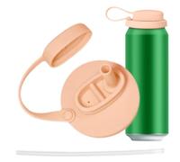 Couvercles de canettes de soda - Décoration de canettes de boisson réutilisables en silicone | Couvercle étanche avec paille | Scellant anti-poussière pour boissons, bière, eau, garde-manger, réfrigér