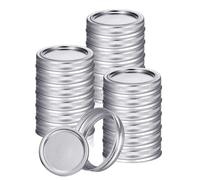 Couvercles Pour Bocaux De Conserves | En Acier Inoxydable Avec Joints D'Étanchéité,Couvercles De Conservation Alimentaire | Compatibles Lave-Vaisselle, Grains,