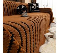 Couvre Canapé Housse de Canapé 2 3 4 Places Housse Canape en Forme de L Jeté De Canapé Grande Taille Housses de Canapé Douces et Durables en Chenille pour Le Salon(Orange,180 * 230cm)