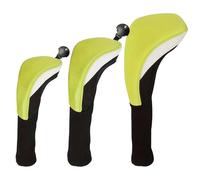 Couvre-Club De Golf, Équipement De Protection En Maille 3 Pièces, Couvre-tête De Pilote De Golf À Long COU Pour Hommes Et Femmes, Accessoires De Golfs Pour Fans De Sport Pour La Pratique, Équipement