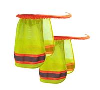 Couvre-cou pour casque de sécurité, pare-soleil pour casque de sécurité | Pare-soleil pour casque de sécurité de - 1 paire de maille rafraîchissante haute visibilité, bande réfléchissante