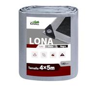 Covall Lona Impermeable de Alta Resistencia para Exteriores 140g/m² Plata/Negro Cubierta de Suelo Multiusos Techo Piscina Camión RV Camping Construcción Jardín Cobertizo para Mascotas.(4x5m)