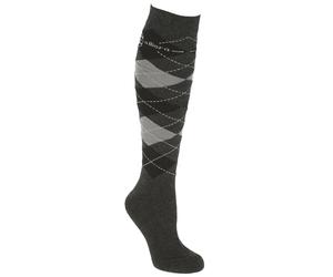 Covalliero 1 par de calcetines de equitación Brescia, talla 40-42, anthracite/grey, algodón, buen ajuste, zona del pie reforzada, lavable a máquina