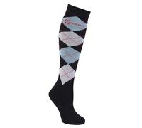 Covalliero 1 par de calcetines de equitación Brescia, talla 40-42, night blue, algodón, buen ajuste, zona del pie reforzada, lavable a máquina