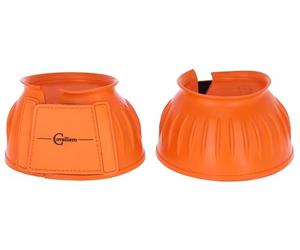 Covalliero Campanas de Goma para Cascos, protección para Cascos, Botas de Salto, por Pares, Naranja, Full, Material de Goma Suave, Caballos, con autocierre de Gancho y Bucle