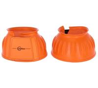 Covalliero Campanas de Goma para Cascos, protección para Cascos, Botas de Salto, por Pares, Naranja, XFull, Material de Goma Suave, Caballos, con autocierre de Gancho y Bucle
