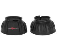 Covalliero Campanas de Goma para Cascos, protección para Cascos, Botas de Salto, por Pares, Negro, XXFull, Material de Goma Suave, Caballos, con autocierre de Gancho y Bucle