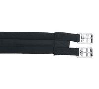 Covalliero Cincha para silla de montar, negra, 120 cm, de algodón, para caballo, acolchada, con hebillas de rodillos