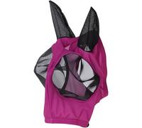 COVALLIERO FinoStrech FS26 - Máscara antimoscas con cremallera para caballo, elástica y ligera, protección para los ojos y la cabeza (Light Berry, Full)