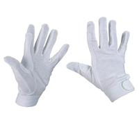 Covalliero Guantes de equitación, algodón Talla L, Blanco.