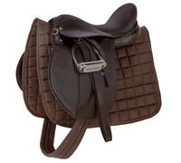 Covalliero Conjunto de montura para Haflinger, marrón (incl. correa, manta, estribos, correas para estribos)