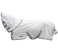 Covalliero Manta antimoscas RugBe Superfly, Manta para Caballos, Manta de Montar, Blanco, 125 cm, 175 cm, Caballo, Lavable a máquina a 30 °C
