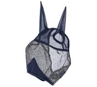 Covalliero Máscara antimoscas con protección auditiva, máscara para Caballo, Navy, COB, con protección UV, Relleno de vellón