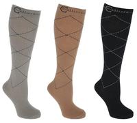 Covalliero Medias montar Karo, 3 unidades, talla 37-39