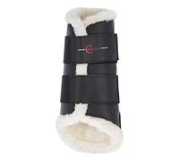 Covalliero Polainas de doma de forro polar delantero negro, L