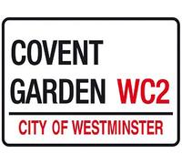 Covent Garden - Placa de metal para decoración al aire libre, 20,3 x 30,5 cm