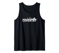 Coventry Inglaterra Reino Unido Ciudad Skyline Silueta Esquema Bosquejo Camiseta sin Mangas