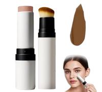 Cover Cream Stick, 2 in 1 Concealer Foundations Waterproof and Sweatproof, Dual-Ended Full Coverage Hydrating Concealer Balm With Brush