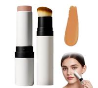 Cover Cream Stick, 2 in 1 Concealer Foundations Waterproof and Sweatproof, Dual-Ended Full Coverage Hydrating Concealer Balm With Brush