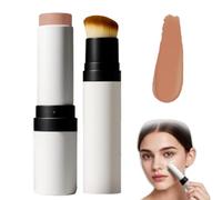 Cover Cream Stick, 2 in 1 Concealer Foundations Waterproof and Sweatproof, Dual-Ended Full Coverage Hydrating Concealer Balm With Brush